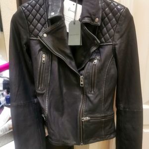 Allsaints Cargo Leather Biker Jacket